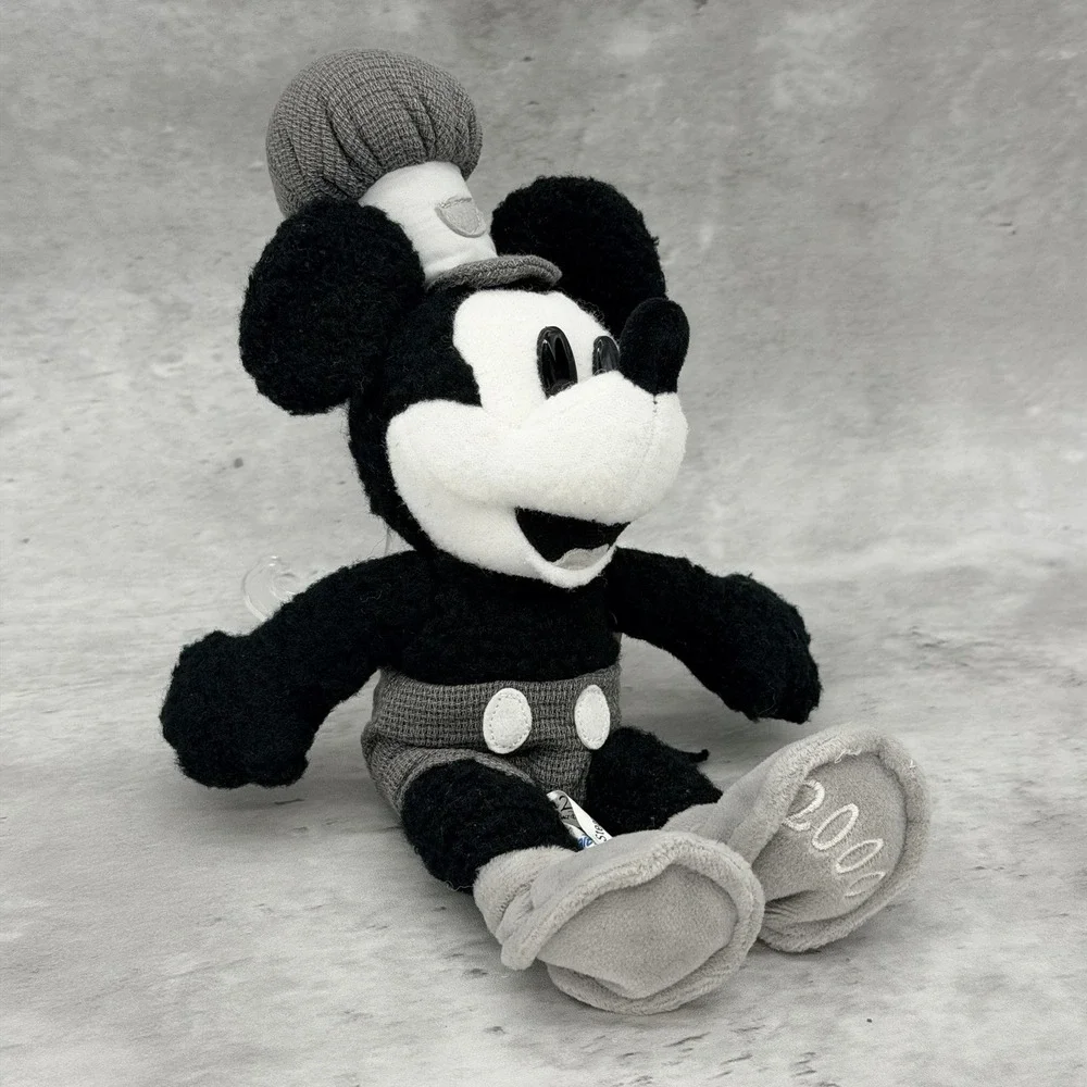RARE DISNEYLAND TAG Mickey Mouse Steamboat Willie Millennium Plush Bean Bag NWT